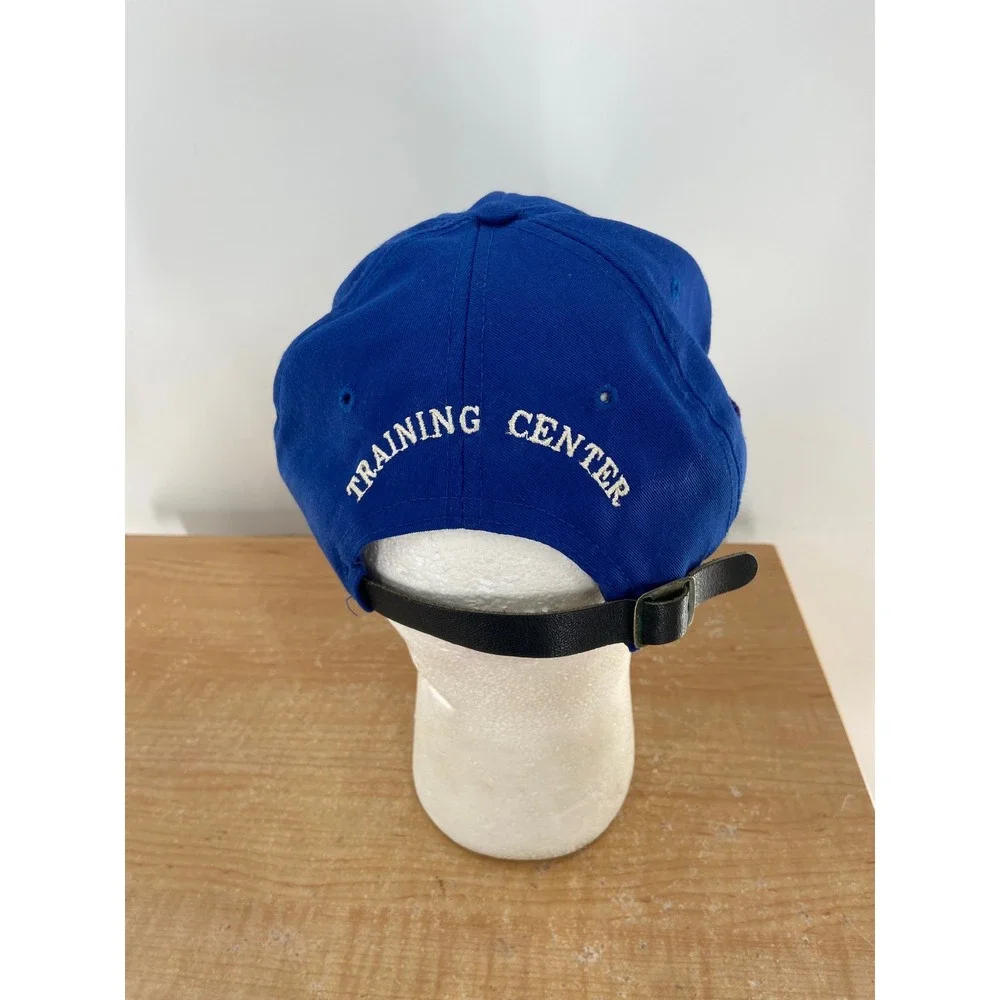 Vintage Laborers Training Center Kentucky Blue Rope Hat Adjustable Leather Strap